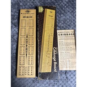 Vintage Milton Bradley E.S. Lowe Wooden Cribbage Board #1503‎ 1974